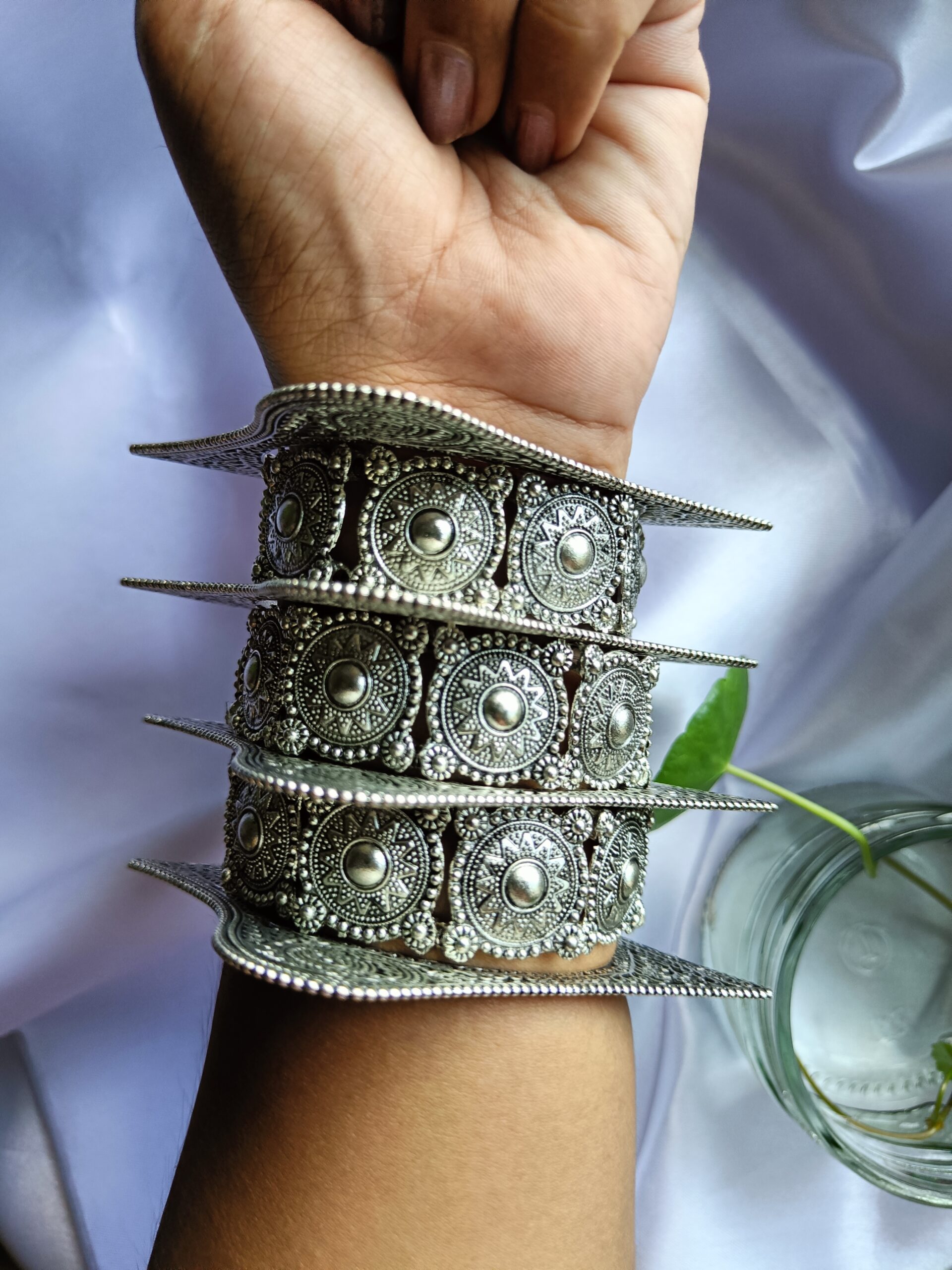 Buy KRELIN Antique Tribal Silver Oxidized Bracelet Jewellry for Women &  Girls at Amazon.in